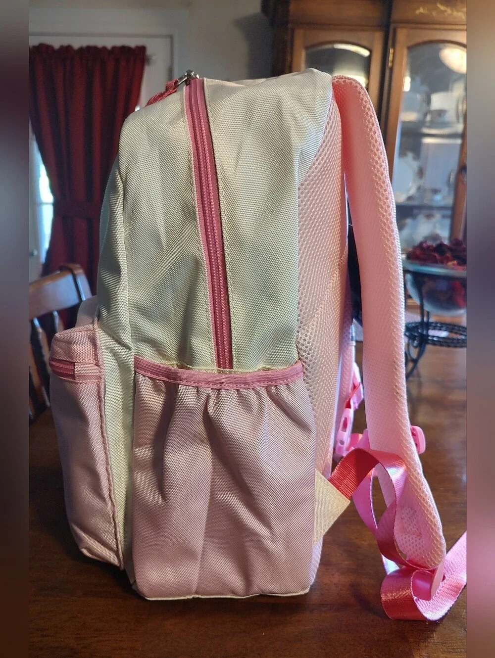 Light Pink and Cream Minimalist Backpack